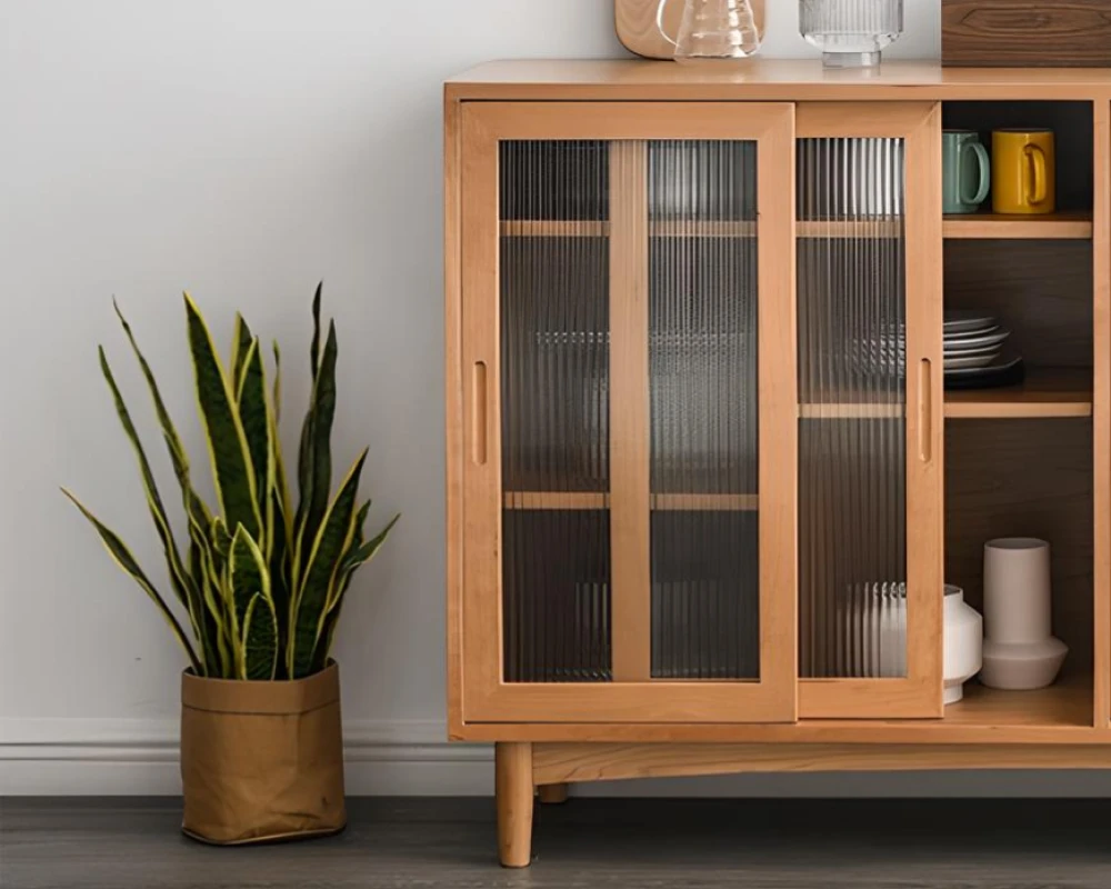 sideboard with drawers and shelves